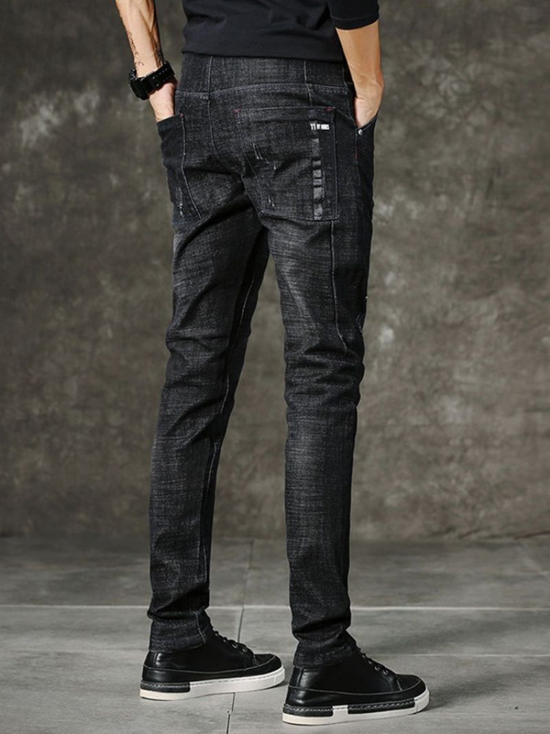 Slidte Pencil Pants European Mid Waist Jeans