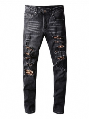 Slidte Pencil Pants Mid Waist Koreanske Jeans