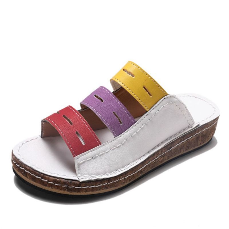 Hule Flip Flop Slip-On Color Block Hjemmesko