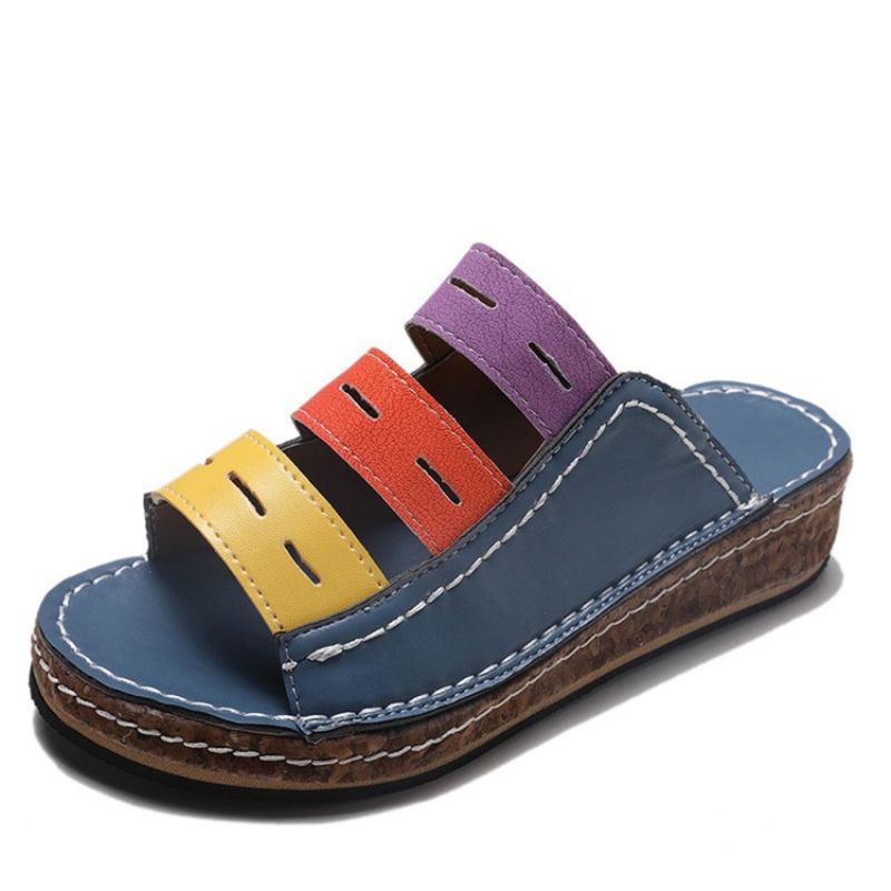 Hule Flip Flop Slip-On Color Block Hjemmesko