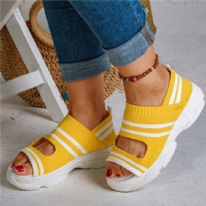 Slip-On Peep Toe Casual Sandaler