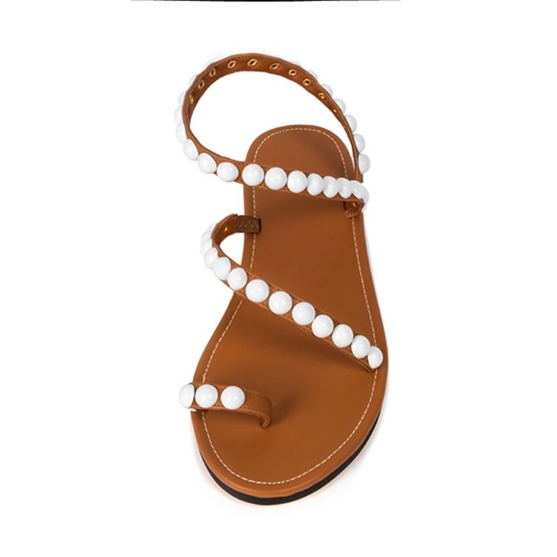 Udsøgte Pearls Beading Flade Sandaler