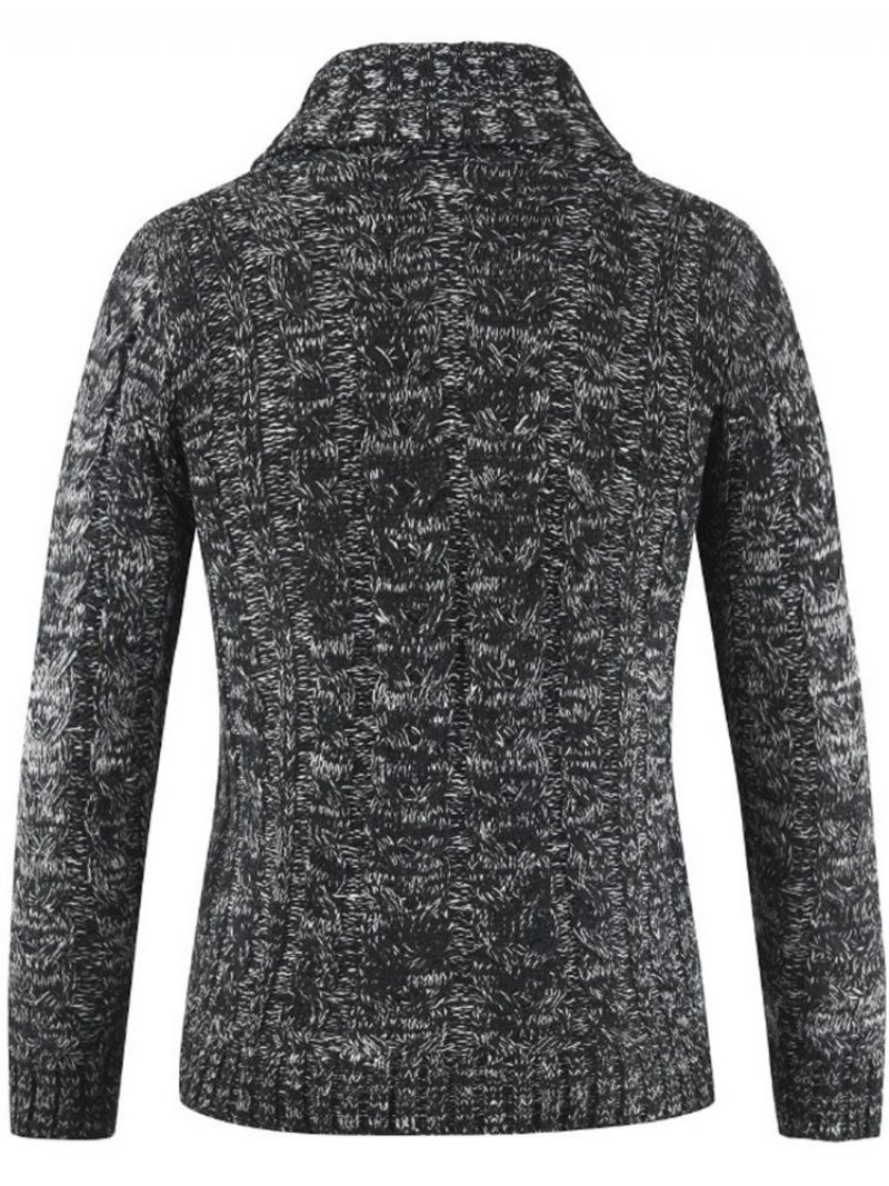 Ensfarvet Revers Standard Spring Single-Breasted Herresweater