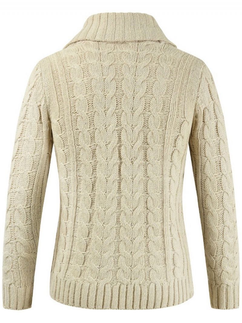 Ensfarvet Revers Standard Spring Single-Breasted Herresweater