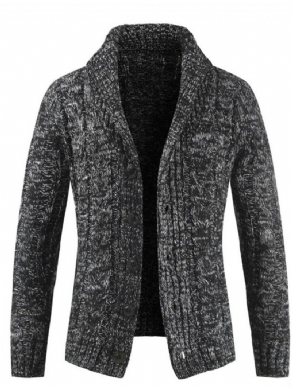 Ensfarvet Revers Standard Spring Single-Breasted Herresweater