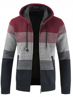 Hætte Patchwork Standard Vinter Lynlås Sweater