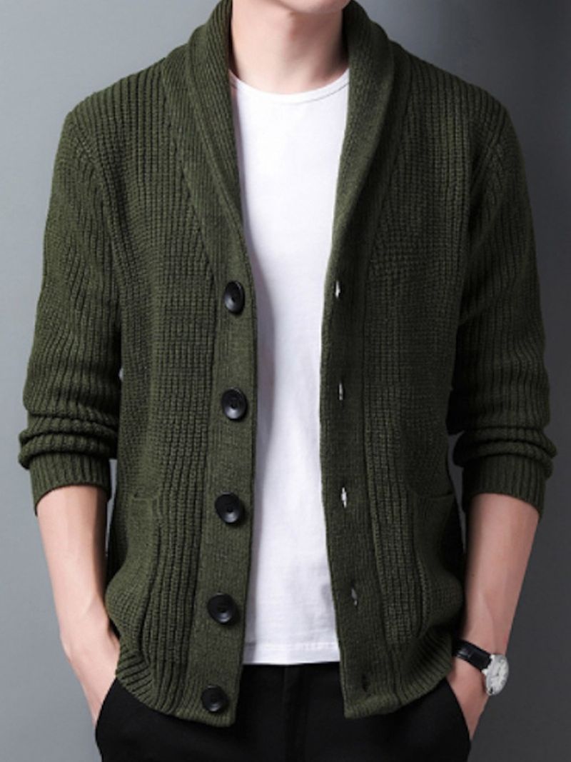 Reverslomme Standard Fall Single-Breasted Casual Sweater