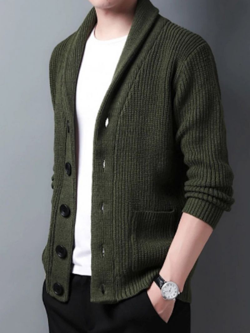 Reverslomme Standard Fall Single-Breasted Casual Sweater