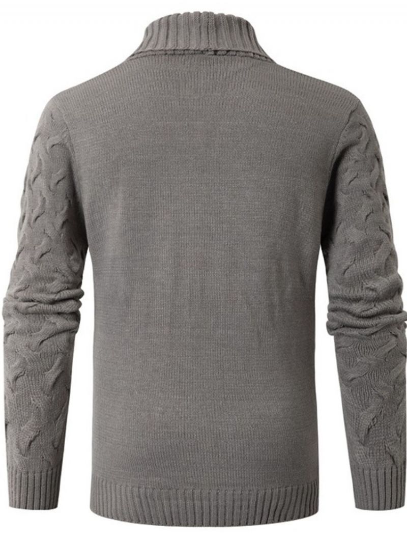 Standard Almindelig Revers Mænds Dobbeltradet Sweater