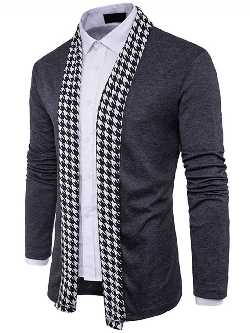 Standard Houndstooth Slim Fall Herre Sweater