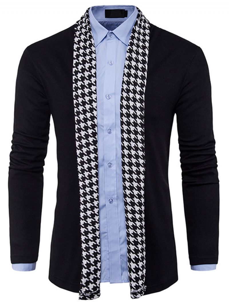 Standard Houndstooth Slim Fall Herre Sweater