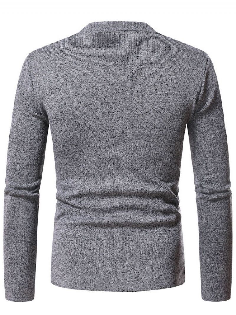 Standard Knap Til Mænds Slim Enkeltradet Sweater