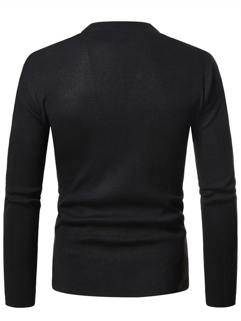 Standard Knap Til Mænds Slim Enkeltradet Sweater