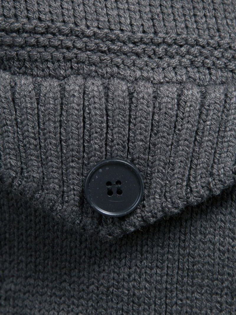 Standard Lapel Plain Casual Slim Sweater