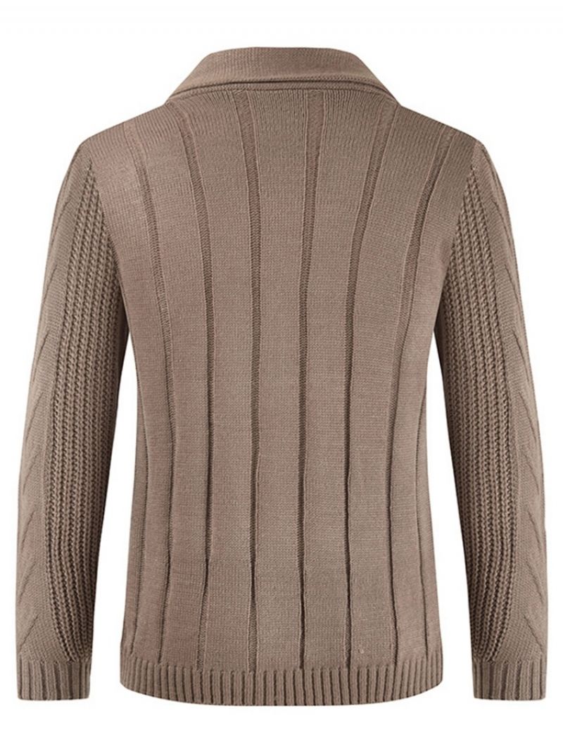 Standard Revers Almindelig Afslappet Løs Sweater