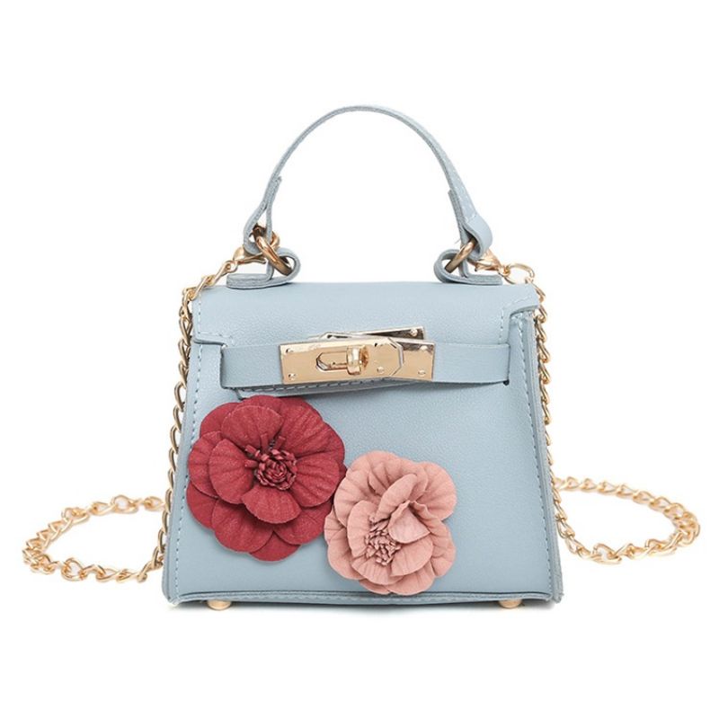 Floral Decoration Chain Crossbody Taske