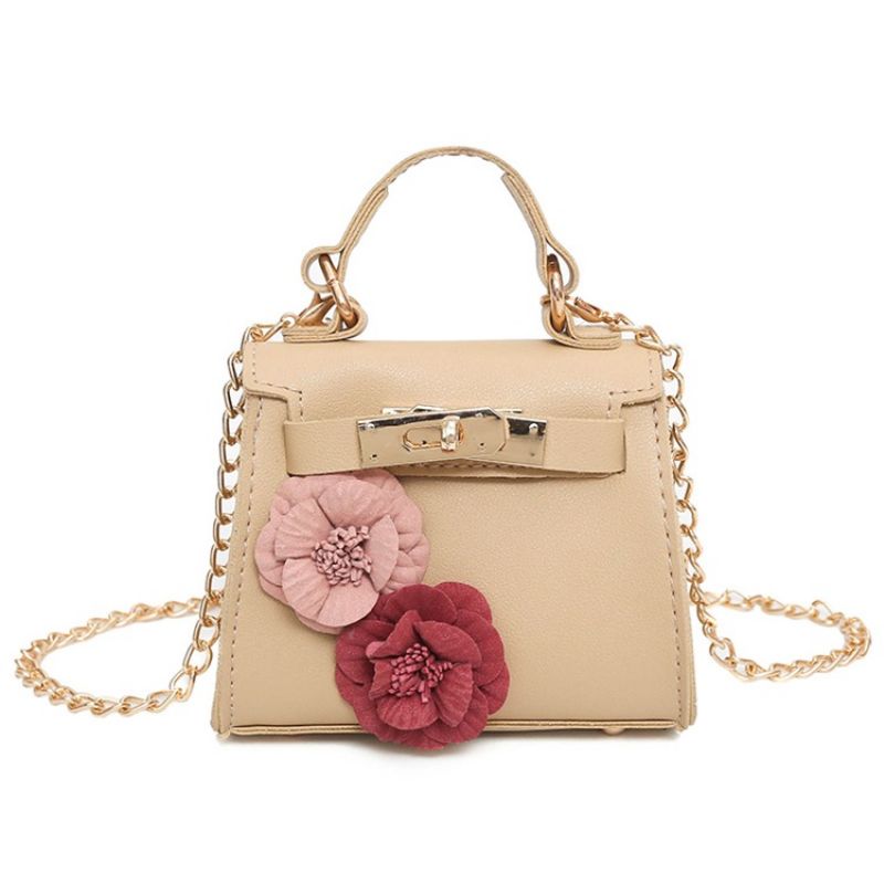 Floral Decoration Chain Crossbody Taske