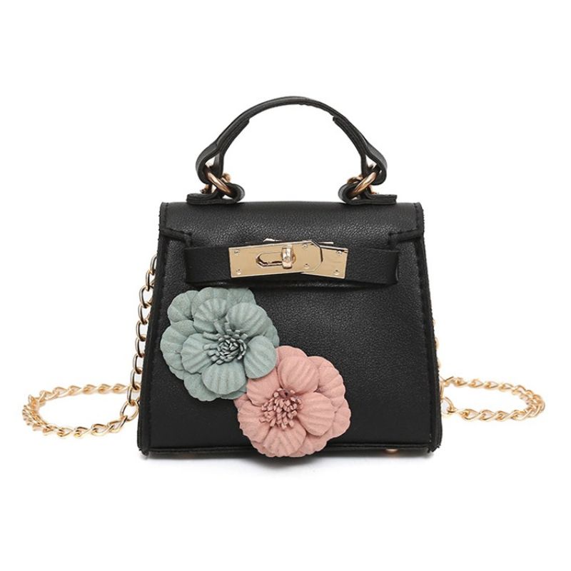 Floral Decoration Chain Crossbody Taske