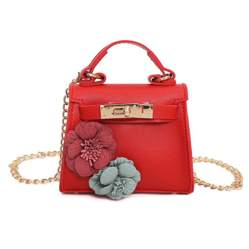 Floral Decoration Chain Crossbody Taske