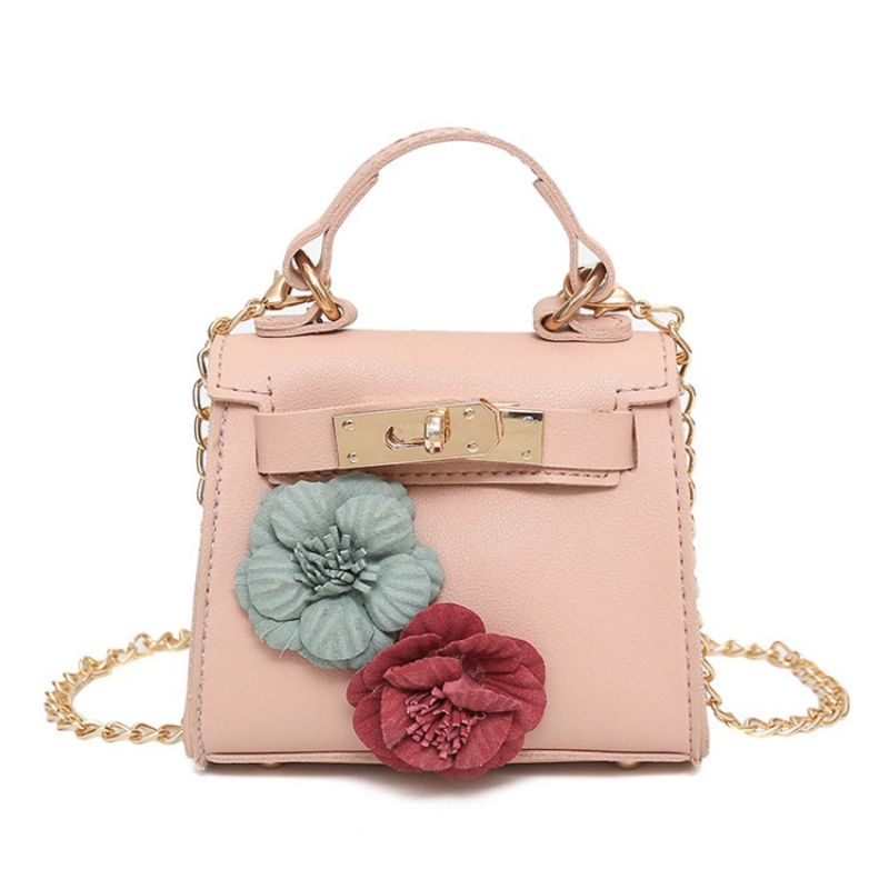 Floral Decoration Chain Crossbody Taske