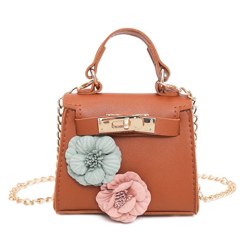 Floral Decoration Chain Crossbody Taske