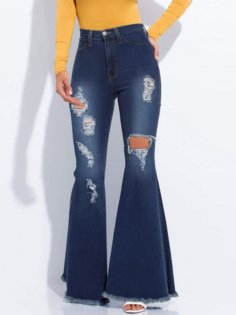 Bellbottoms Hul Gradient Lynlås Slim Jeans