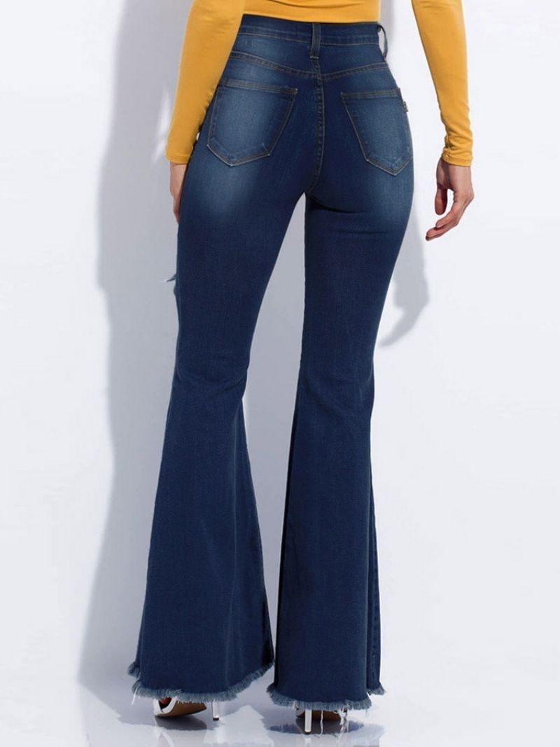 Bellbottoms Hul Gradient Lynlås Slim Jeans