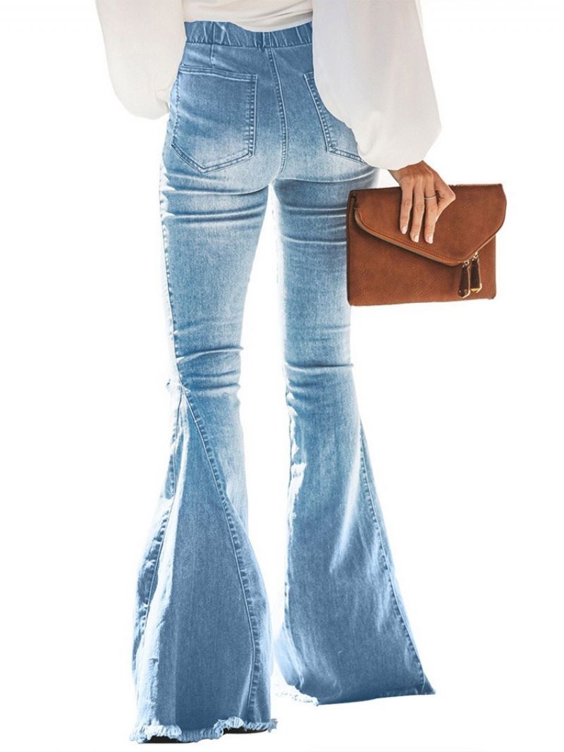 Slanke Jeans Med Hul Almindelige Bellbottoms