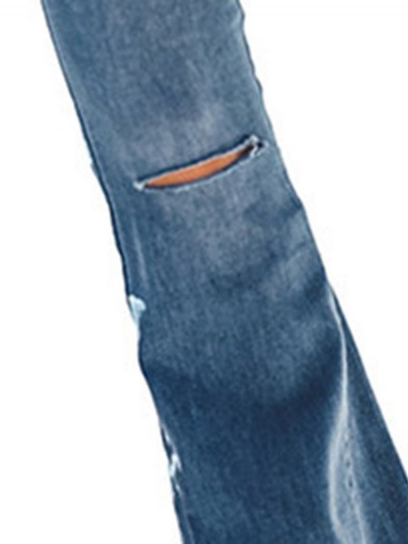 Slanke Jeans Med Hul Almindelige Bellbottoms