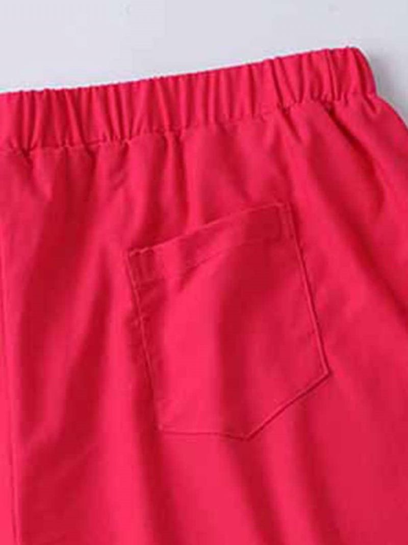 Kvinder Stor størrelse Lommer Solid Shorts Sommer Sports Bukser