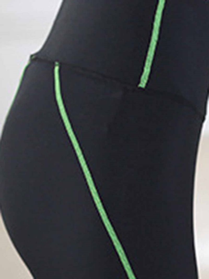 Kvinder Stor størrelse Stripe Yoga Gym Sports Leggings