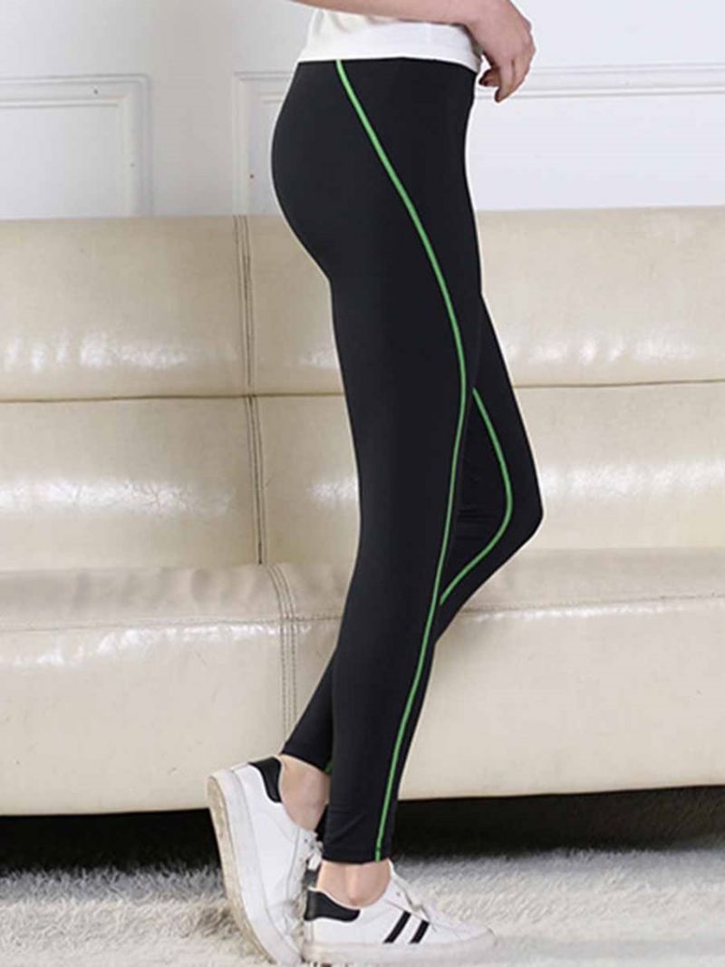 Kvinder Stor størrelse Stripe Yoga Gym Sports Leggings