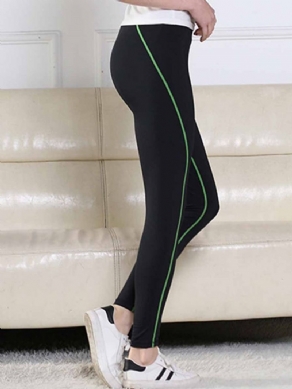 Kvinder Stor størrelse Stripe Yoga Gym Sports Leggings