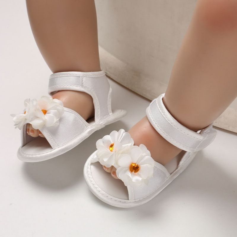 3D-Blomstret Velcro Babysko