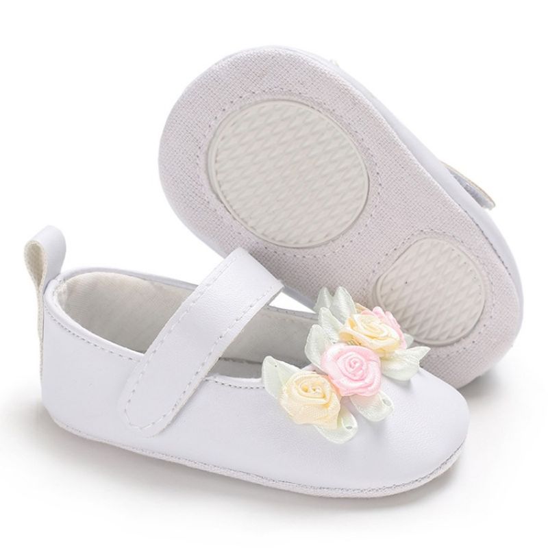 Blomstret Velcro Baby Pige Sko