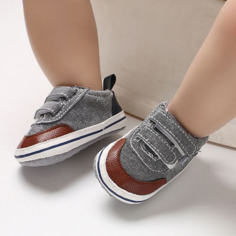 Canvas Velcro Color Block Toddler Sko