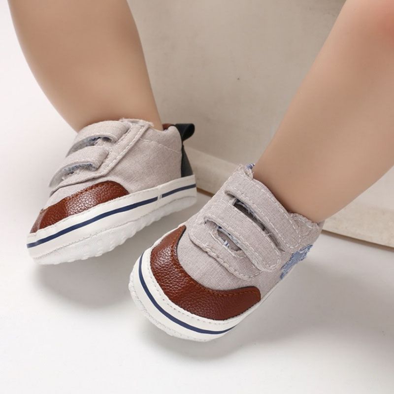 Canvas Velcro Color Block Toddler Sko