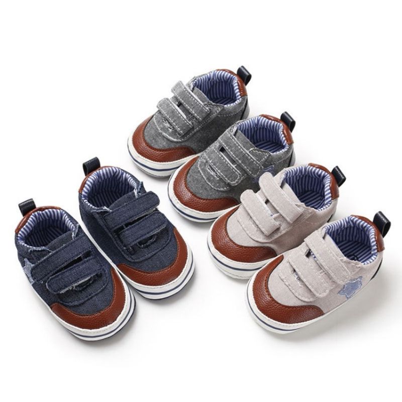 Canvas Velcro Color Block Toddler Sko