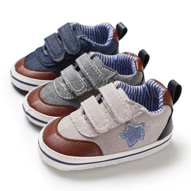 Canvas Velcro Color Block Toddler Sko