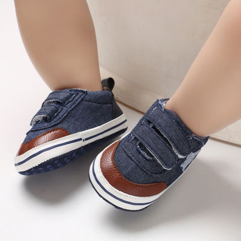 Canvas Velcro Color Block Toddler Sko