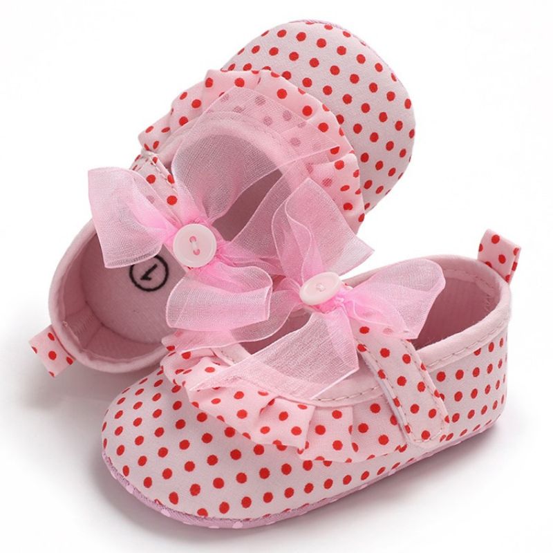 Polka Dot Velcro Toddler Sko