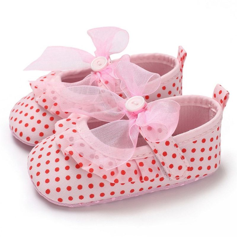 Polka Dot Velcro Toddler Sko