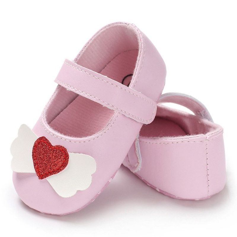 Pu Hjerteformede Velcro-Toddler Sko