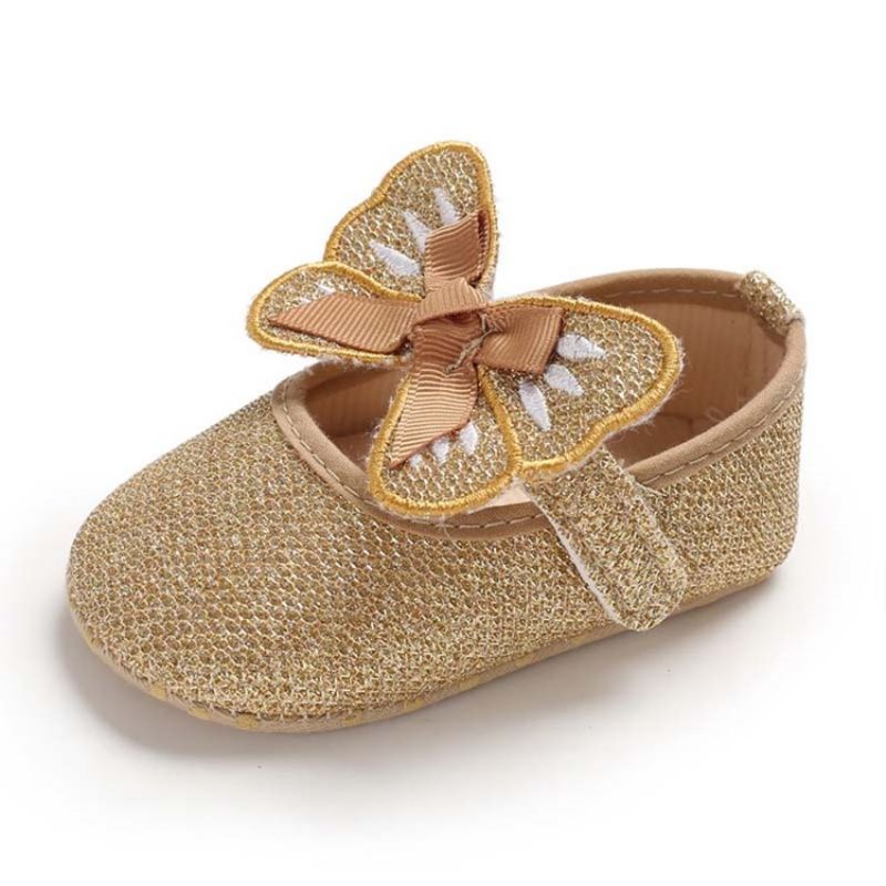 Sequin Bowknot Velcro Toddler Sko