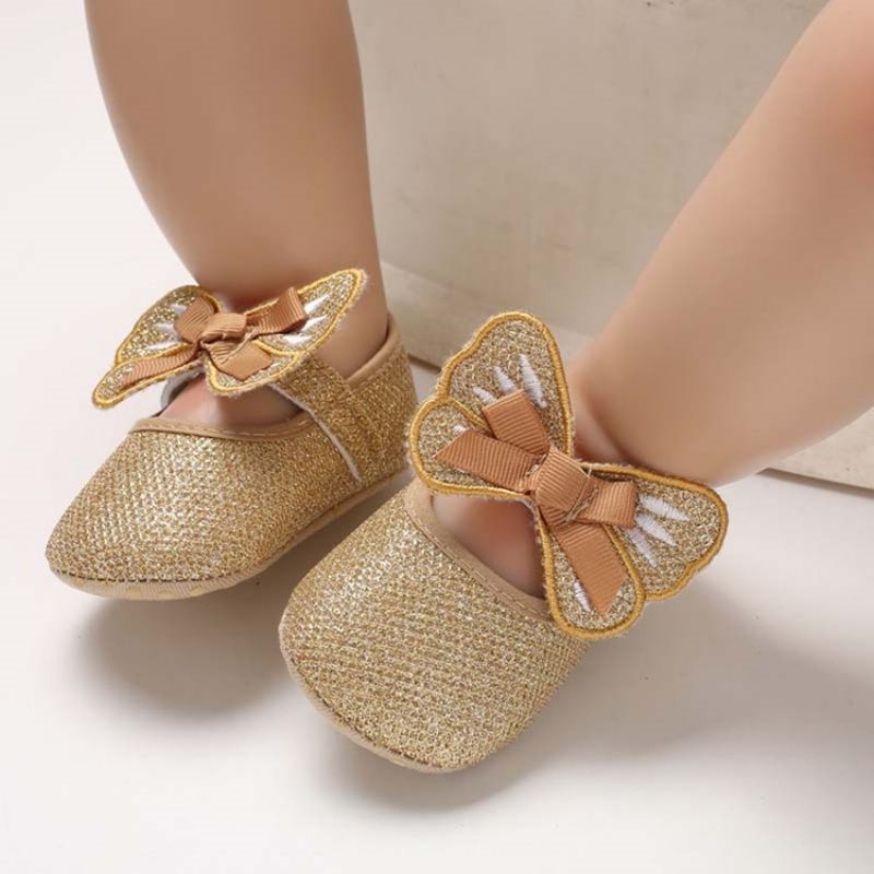 Sequin Bowknot Velcro Toddler Sko