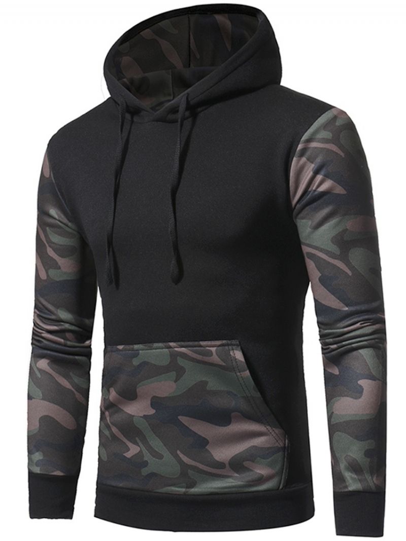 Camouflage Pullover Pocket Pullover Vinter Hættetrøjer