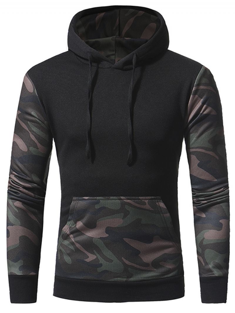 Camouflage Pullover Pocket Pullover Vinter Hættetrøjer