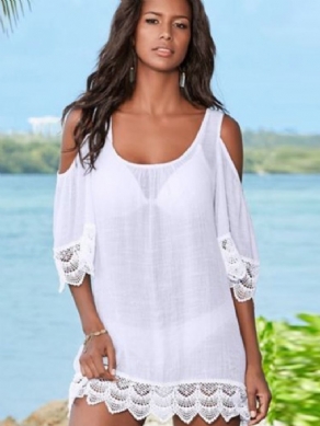 Blonde Cold Shoulder Beach Toppe