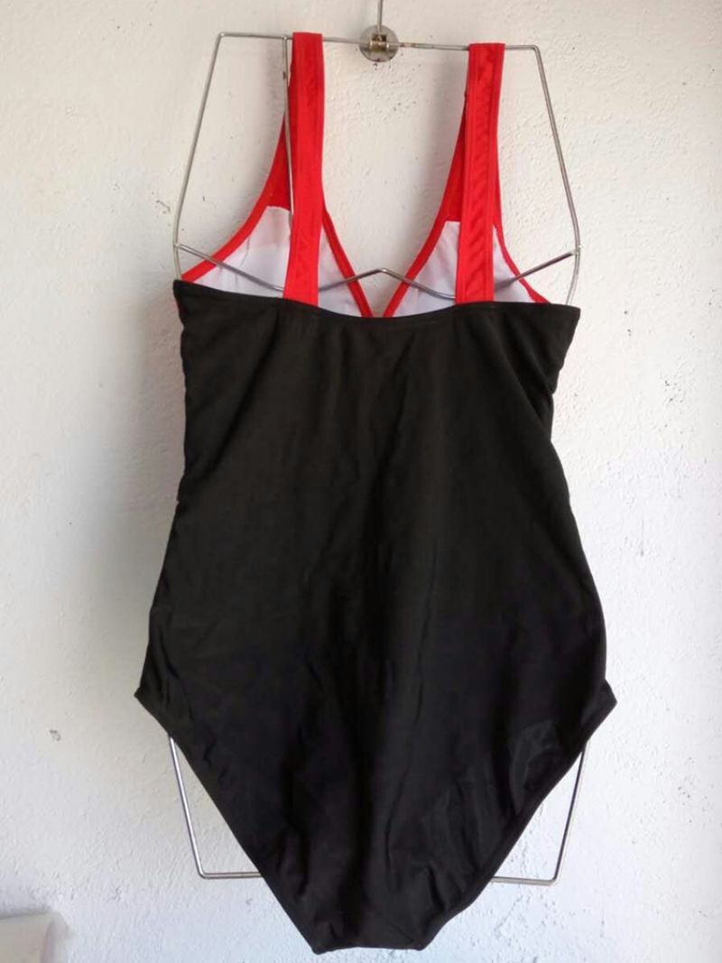 Elegant Colour Block Plisseret Monokini