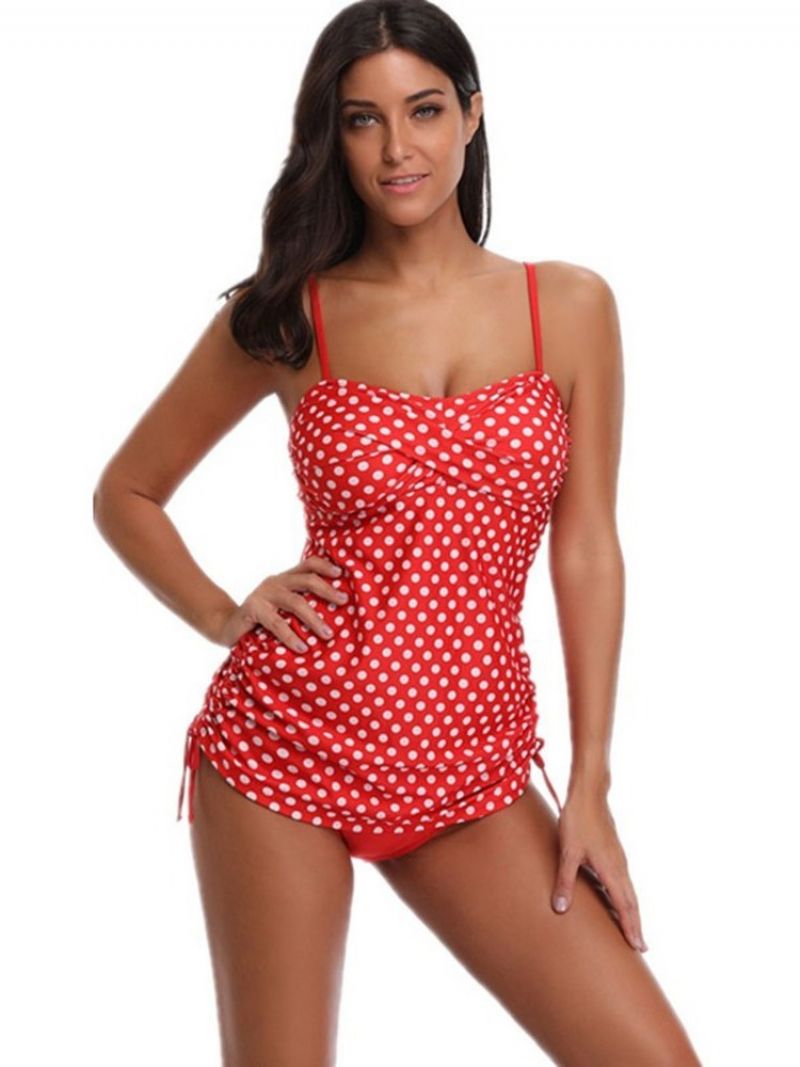 Polka Dots Stribet Beach Look Dame Tankini